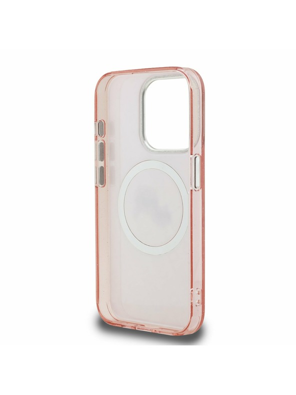 Karl Lagerfeld Karl Lagerfeld IML K&CH Heads Wiederholtes Logo MagSafe Rückseite Hülle für iPhone 15 Pro Pink