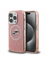 Karl Lagerfeld Karl Lagerfeld IML K&CH Heads Wiederholtes Logo MagSafe Rückseite Hülle für iPhone 15 Pro Max Pink