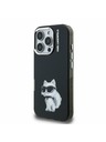 Karl Lagerfeld Karl Lagerfeld IML Aquarelle Choupette Rückseite Hülle für iPhone 16 Pro Schwarz