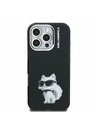 Karl Lagerfeld Karl Lagerfeld IML Aquarelle Choupette Rückseite Hülle für iPhone 16 Pro Schwarz