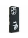 Karl Lagerfeld Karl Lagerfeld IML Aquarelle Choupette Rückseite Hülle für iPhone 16 Pro Schwarz