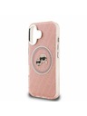 Karl Lagerfeld Karl Lagerfeld IML K&CH Heads Wiederholtes Logo MagSafe Rückseite Hülle für iPhone 16 Pink