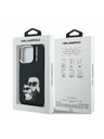 Karl Lagerfeld Karl Lagerfeld IML Aquarelle Karl und Choupette Rückseite Hülle für iPhone 15 Pro Max Schwarz