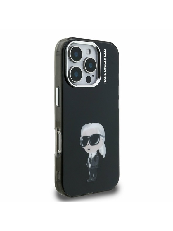 Karl Lagerfeld Karl Lagerfeld IML Aquarelle Karl Rückseite Hülle für iPhone 16 Pro Max Schwarz