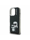 Karl Lagerfeld Karl Lagerfeld IML Aquarelle Karl und Choupette Rückseite Hülle für iPhone 16 Pro Schwarz