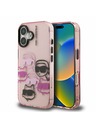 Karl Lagerfeld Karl Lagerfeld IML Multi K&CH Heads Rückseite Hülle für iPhone 16 Pink