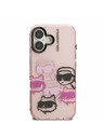 Karl Lagerfeld Karl Lagerfeld IML Multi K&CH Heads Rückseite Hülle für iPhone 16 Pink