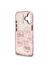 Karl Lagerfeld Karl Lagerfeld IML Multi K&CH Heads Rückseite Hülle für iPhone 16 Pink