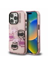 Karl Lagerfeld Karl Lagerfeld IML Multi K&CH Heads Rückseite Hülle für iPhone 16 Pro Pink