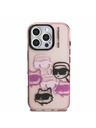 Karl Lagerfeld Karl Lagerfeld IML Multi K&CH Heads Rückseite Hülle für iPhone 16 Pro Pink
