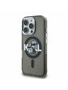 Karl Lagerfeld Karl Lagerfeld IML Glitter Karl and Choupette Sketch MagSafe Rückseite Hülle für iPhone 16 Pro Max Schwarz