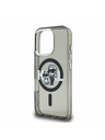 Karl Lagerfeld Karl Lagerfeld IML Glitter Karl and Choupette Sketch MagSafe Rückseite Hülle für iPhone 16 Pro Max Schwarz