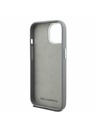 Karl Lagerfeld Karl Lagerfeld Grained PU K&CH Heads Rückseite Hülle für iPhone 15 Grau