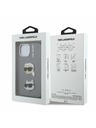 Karl Lagerfeld Karl Lagerfeld Grained PU K&CH Heads Rückseite Hülle für iPhone 15 Grau