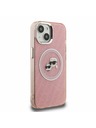 Karl Lagerfeld Karl Lagerfeld IML K&CH Heads Repeated Logo MagSafe Rückseite Hülle für iPhone 15 Rosa