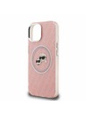 Karl Lagerfeld Karl Lagerfeld IML K&CH Heads Repeated Logo MagSafe Rückseite Hülle für iPhone 15 Rosa