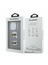 Karl Lagerfeld Karl Lagerfeld Grained PU K&CH Heads Rückseite Hülle für iPhone 15 Pro Max Grau