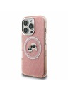 Karl Lagerfeld Karl Lagerfeld IML K&CH Heads Repeated Logo MagSafe Rückseite Hülle für iPhone 16 Pro Max Rosa