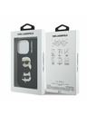 Karl Lagerfeld Karl Lagerfeld Grained PU K&CH Heads Rückseite Hülle für iPhone 15 Pro Schwarz