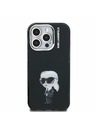 Karl Lagerfeld Karl Lagerfeld IML Aquarelle Karl Rückseite Hülle für iPhone 15 Pro Schwarz