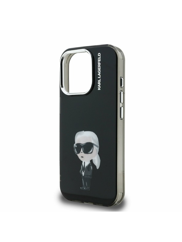 Karl Lagerfeld Karl Lagerfeld IML Aquarelle Karl Rückseite Hülle für iPhone 15 Pro Schwarz