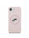Karl Lagerfeld Karl Lagerfeld Liquid Silicone K&CH Heads MagSafe Rückseite Hülle für iPhone 16e Rosa