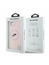 Karl Lagerfeld Karl Lagerfeld Liquid Silicone K&CH Heads MagSafe Rückseite Hülle für iPhone 16e Rosa
