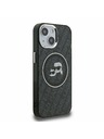 Karl Lagerfeld Karl Lagerfeld IML K&CH Heads Repeated Logo MagSafe Rückseite Hülle für iPhone 15 Schwarz