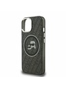 Karl Lagerfeld Karl Lagerfeld IML K&CH Heads Repeated Logo MagSafe Rückseite Hülle für iPhone 15 Schwarz