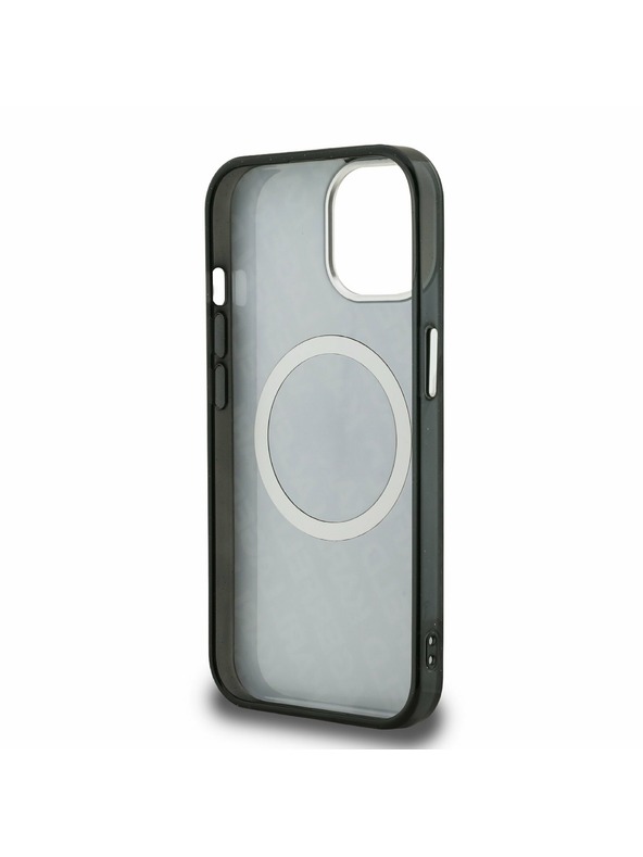 Karl Lagerfeld Karl Lagerfeld IML K&CH Heads Repeated Logo MagSafe Rückseite Hülle für iPhone 15 Schwarz