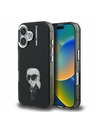 Karl Lagerfeld Karl Lagerfeld IML Aquarelle Karl Rückseite Hülle für iPhone 16 Schwarz