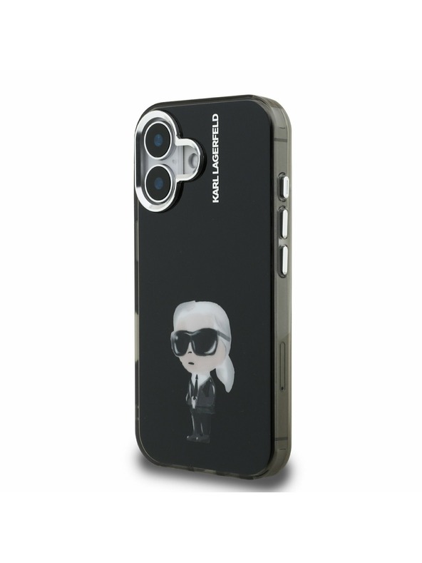 Karl Lagerfeld Karl Lagerfeld IML Aquarelle Karl Rückseite Hülle für iPhone 16 Schwarz