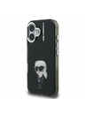 Karl Lagerfeld Karl Lagerfeld IML Aquarelle Karl Rückseite Hülle für iPhone 16 Schwarz