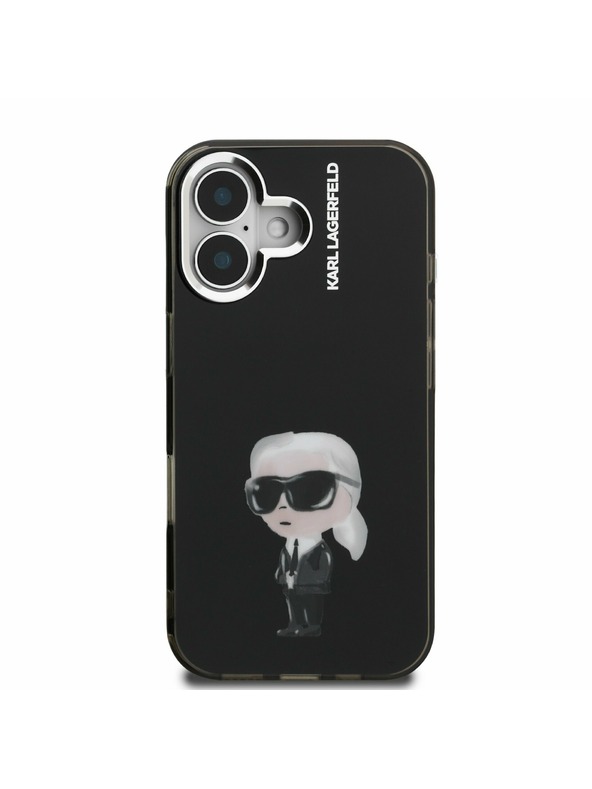 Karl Lagerfeld Karl Lagerfeld IML Aquarelle Karl Rückseite Hülle für iPhone 16 Schwarz