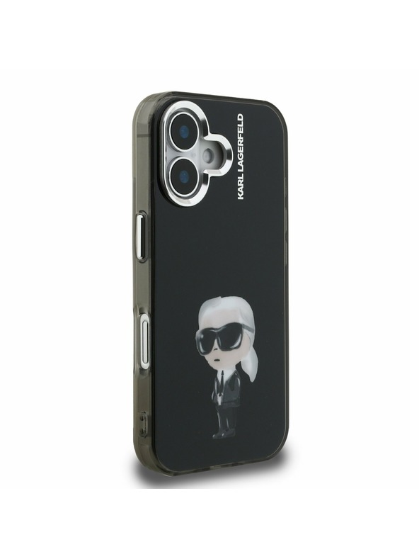 Karl Lagerfeld Karl Lagerfeld IML Aquarelle Karl Rückseite Hülle für iPhone 16 Schwarz