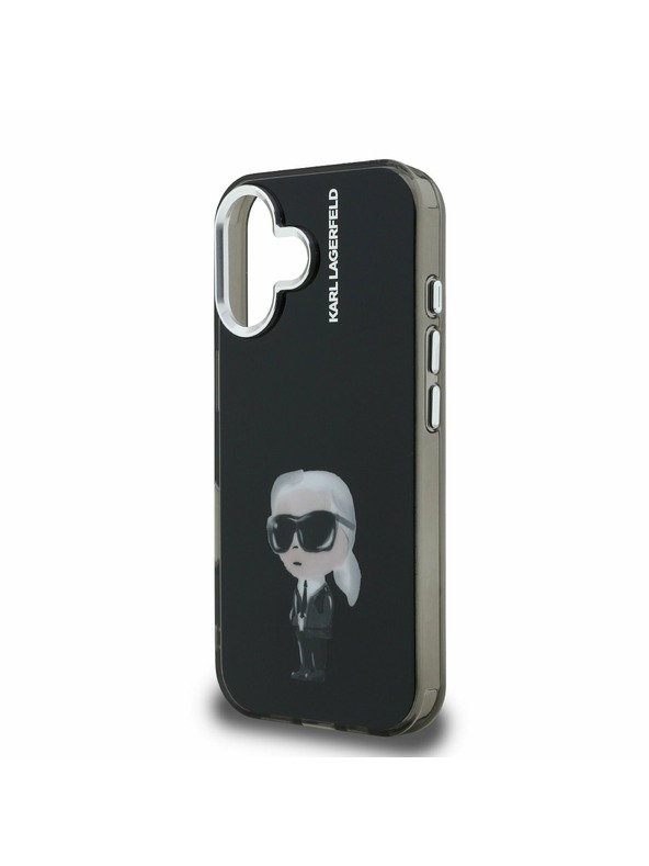 Karl Lagerfeld Karl Lagerfeld IML Aquarelle Karl Rückseite Hülle für iPhone 16 Schwarz