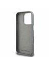 Karl Lagerfeld Karl Lagerfeld Grained PU K&CH Heads Rückseite Hülle für iPhone 16 Pro Grau
