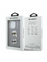 Karl Lagerfeld Karl Lagerfeld Grained PU K&CH Heads Rückseite Hülle für iPhone 16 Pro Grau
