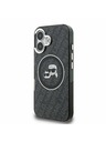 Karl Lagerfeld Karl Lagerfeld IML K&CH Heads Repeated Logo MagSafe Rückseite Hülle für iPhone 16 Schwarz
