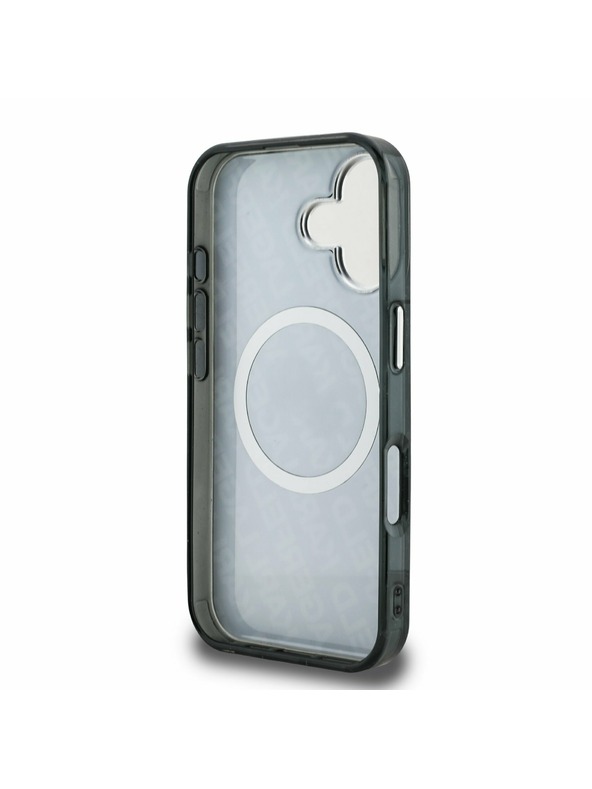 Karl Lagerfeld Karl Lagerfeld IML K&CH Heads Repeated Logo MagSafe Rückseite Hülle für iPhone 16 Schwarz