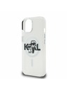 Karl Lagerfeld Karl Lagerfeld IML Glitter Karl and Choupette Sketch MagSafe Rückseite Hülle für iPhone 15 Transparent