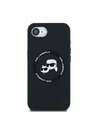 Karl Lagerfeld Karl Lagerfeld Liquid Silicone K&CH Heads MagSafe Rückseite Hülle für iPhone 16e Black