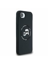 Karl Lagerfeld Karl Lagerfeld Liquid Silicone K&CH Heads MagSafe Rückseite Hülle für iPhone 16e Black