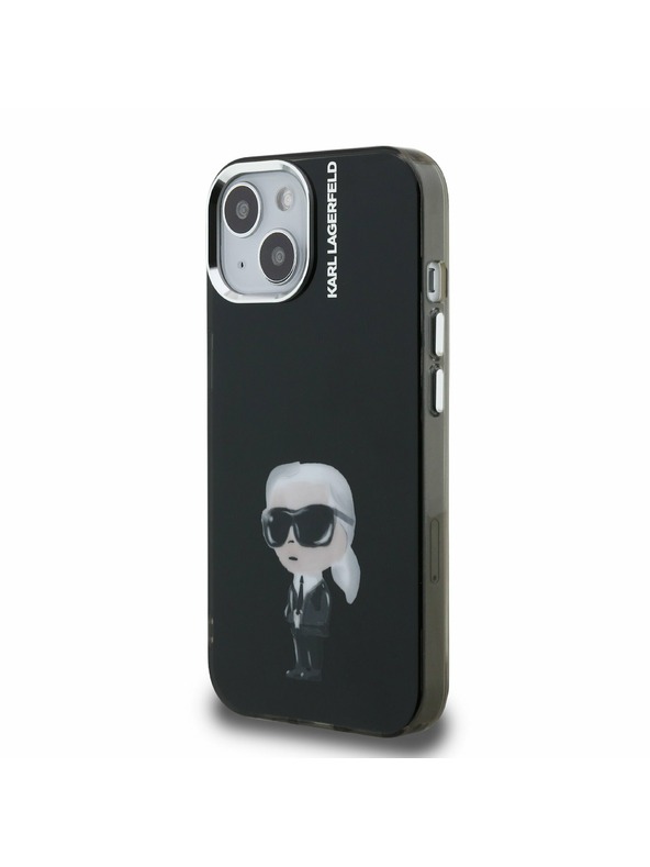 Karl Lagerfeld Karl Lagerfeld IML Aquarelle Karl Rückseite Hülle für iPhone 15 Black