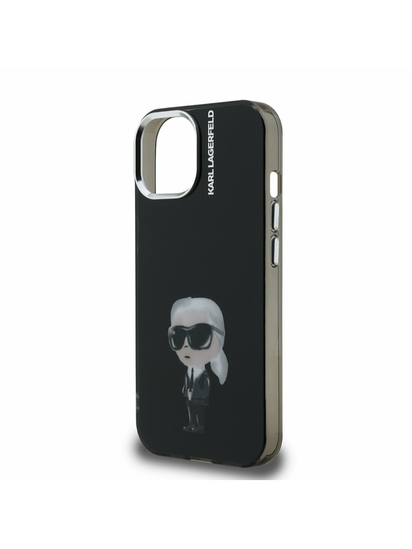 Karl Lagerfeld Karl Lagerfeld IML Aquarelle Karl Rückseite Hülle für iPhone 15 Black