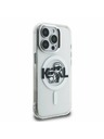 Karl Lagerfeld Karl Lagerfeld IML Glitter Karl and Choupette Sketch MagSafe Rückseite Hülle für iPhone 15 Pro Transparent