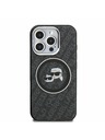Karl Lagerfeld Karl Lagerfeld IML K&CH Heads Repeated Logo MagSafe Rückseite Hülle für iPhone 16 Pro Black