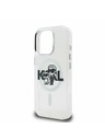 Karl Lagerfeld Karl Lagerfeld IML Glitter Karl and Choupette Sketch MagSafe Rückseite Hülle für iPhone 15 Pro Max Transparent