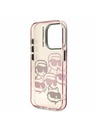 Karl Lagerfeld Karl Lagerfeld IML Multi K&CH Heads Rückseite Hülle für iPhone 15 Pro Pink