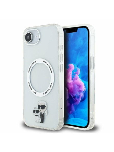 Karl Lagerfeld Karl Lagerfeld IML Karl and Choupette MagSafe Rückseite Hülle für iPhone 16e Transparent
